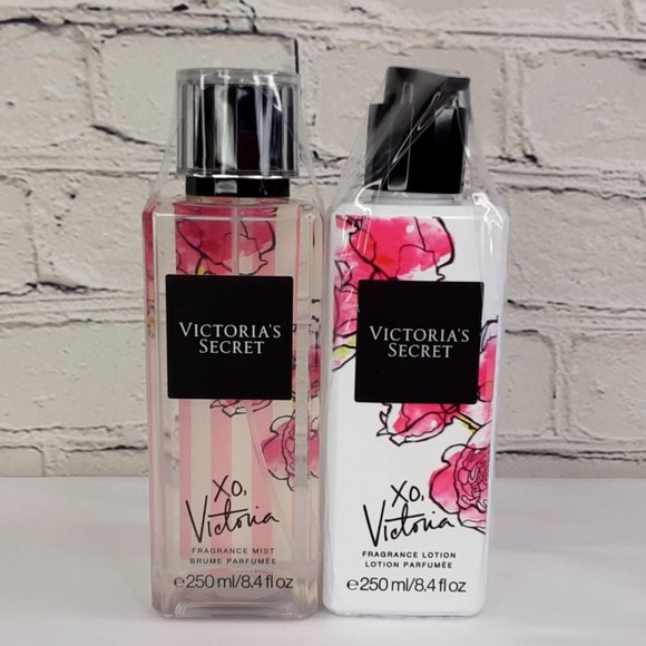 VICTORIA'S SECRET 'XO,VICTORIA'   BODY MIST & LOTION 2-PIECE  FRAGRANCE SET - Picture 1 of 14